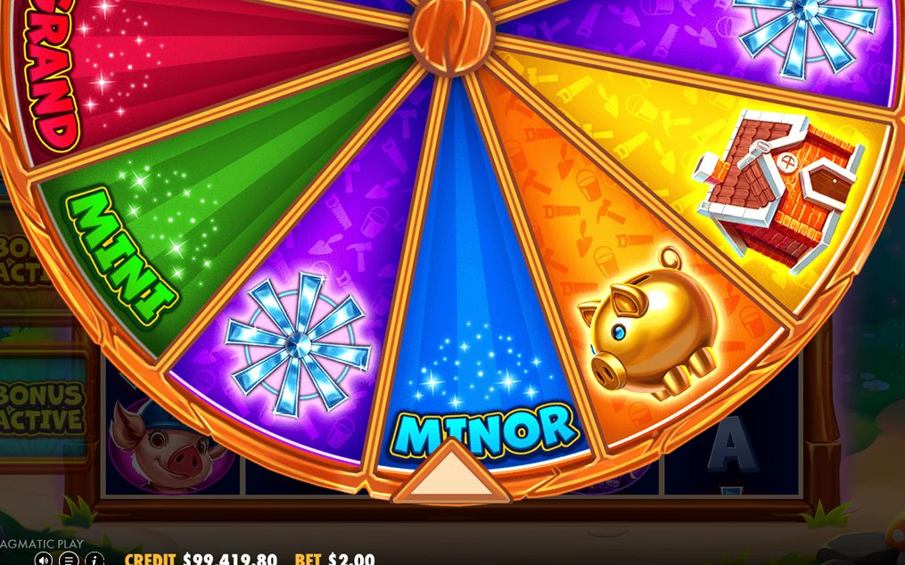 Random award revealed on the Wheel Bonus